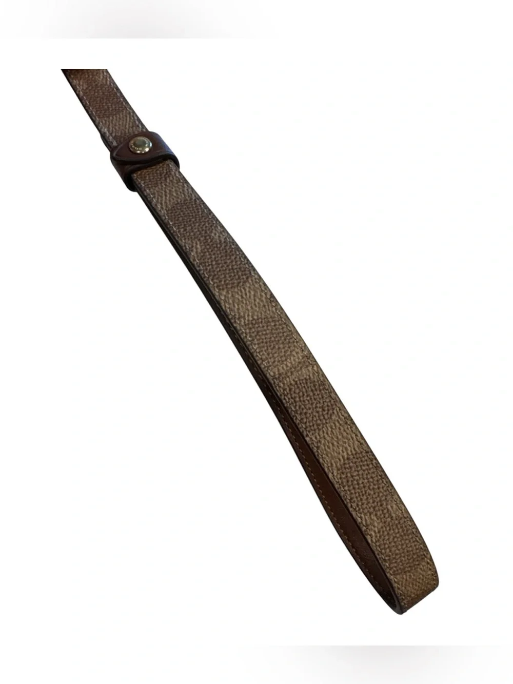 Coach Boxed Pet Leash in Signature Brown Canvas with Gold Hardware